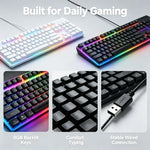 Combo teclado gamer retroiluminado + mouse USB – diseño ergonómico y sensación mecánica