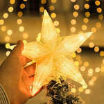 Estrella LED de 20 cm para árbol de Navidad – a pilas