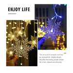 Solar LED Snowflake Curtain Lights – 3.5 m / 7 m