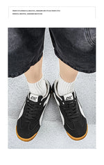 Tenis retro estilo German Trainer para hombre – suela suave y transpirable