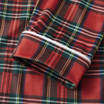 Pijamas familiares navideños a cuadros rojos – camisa y pantalón