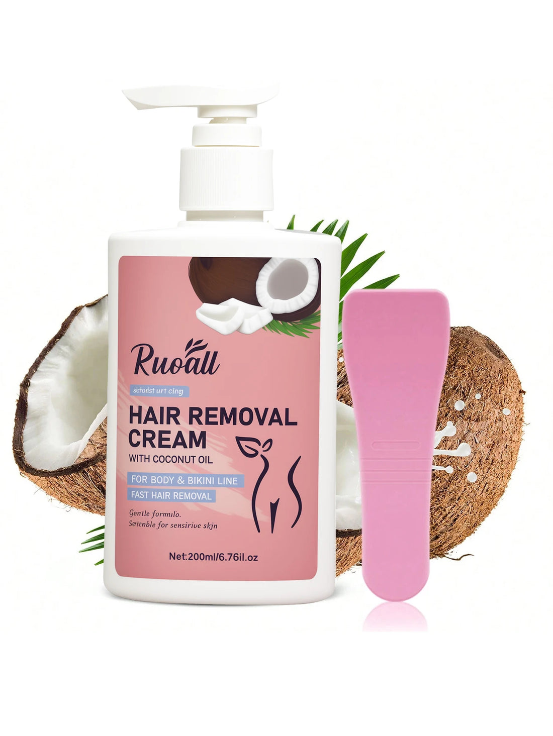Crema depilatoria de coco – fórmula suave para el cuerpo