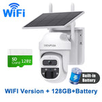 SHIWOJIA 5MP 3K – cámara solar PTZ 4G/WiFi con visión nocturna y detección humana