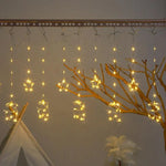Cortina de luces navideñas LED con control remoto – 8 modos