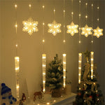 USB LED Snowflake & Icicle Curtain Lights