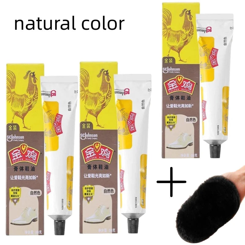 Crema Quick Shine para cuidado de zapatos de cuero – kit de brillo 30 g