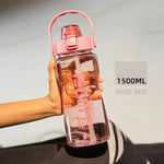 Botella deportiva de gran capacidad con pajilla – 1.5 L a 3.8 L
