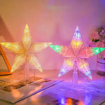 Estrella LED de 20 cm para árbol de Navidad – a pilas
