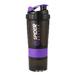 Shaker deportivo 3 en 1 para proteína – 550 ml con compartimentos