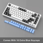 MageGee 75% – teclado mecánico gamer con perilla y retroiluminación azul