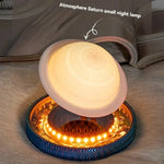 Lámpara de Saturno levitante con base luminosa – decoración magnética