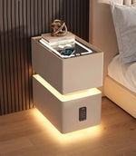 Mesa de noche inteligente nórdica de 25 cm con sensor y carga inalámbrica