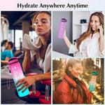 Botella deportiva 1000 ml con marcador de tiempo – colores degradados