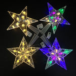 Estrella luminosa de 15 cm para árbol de Navidad – acrílica