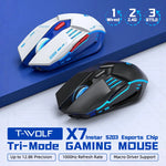 Mouse gamer inalámbrico tri-modo 12,800 DPI – RGB, 1000 Hz y USB-C