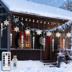 USB LED Snowflake & Icicle Curtain Lights