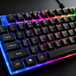Combo teclado gamer retroiluminado + mouse USB – diseño ergonómico y sensación mecánica