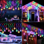 Guirnalda solar LED de copos de nieve – 3,5 m / 7 m