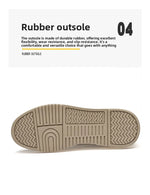 Tenis casuales de malla y cuero para hombre – suela gruesa antideslizante