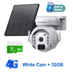 SHIWOJIA 5MP 3K – cámara solar 4G/WiFi PTZ con visión nocturna y detección PIR