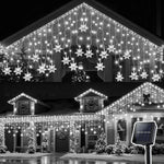 Guirnalda solar LED de copos de nieve – 3,5 m / 7 m