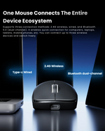 SMAILWOLF M9 – Wireless Tri-Mode PAW3311 Gaming Mouse with Magnetic Charging