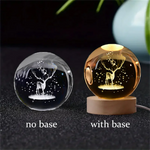Bola de cristal 3D del sistema solar con luz LED – Saturno, galaxia y más