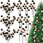 Set de 6 adornos navideños de bolas de terciopelo