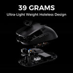 MCHOSE L7 Ultra – mouse gamer inalámbrico ultraligero 39 g PAW3395 y Dual 8K
