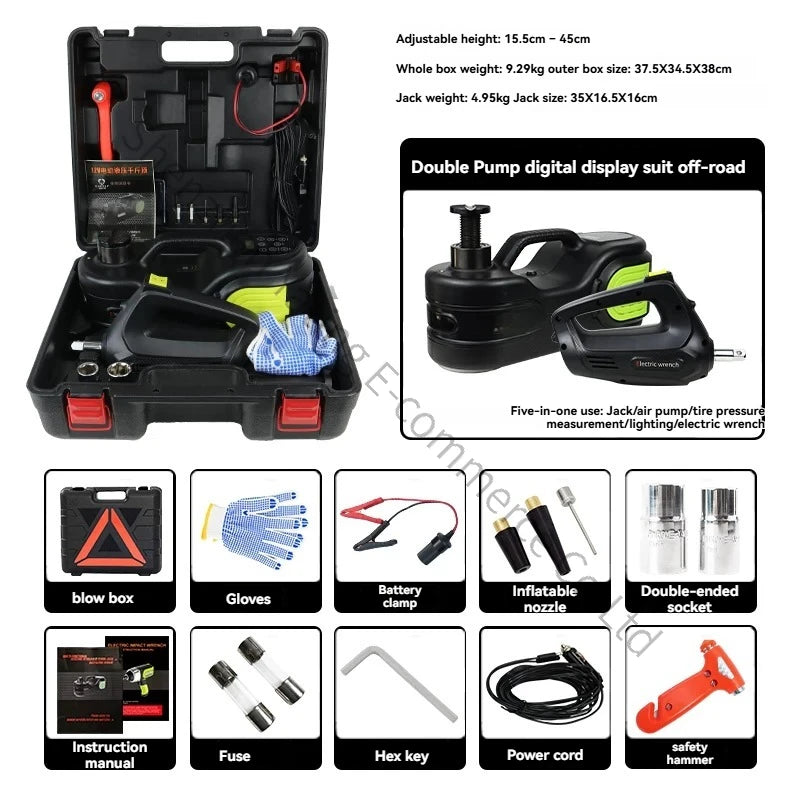 12 V Electric Hydraulic Car Jack with Air Pump – Automotive Rescue