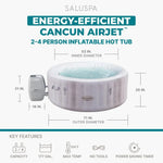 Jacuzzi inflable redondo para 2–4 personas con 120 AirJets