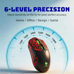 Red Tri-Mode Wireless Gaming Mouse 12,800 DPI – RGB & 1000 Hz