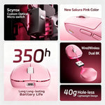 SCYROX V6s/V8s – mouse gamer inalámbrico ultraligero Dual 8K tri-modo