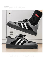 Tenis casuales tipo skate para hombre – corte bajo y suela antideslizante