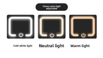 Mesa de noche inteligente de madera con carga inalámbrica y LED táctil de 3 colores