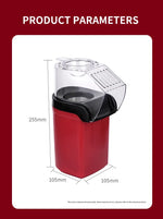 Portable Automatic Hot Air Popcorn Maker – Oil-Free