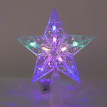Estrella luminosa de 15 cm para árbol de Navidad – acrílica