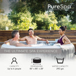 Greywood Deluxe 28441EH – jacuzzi inflable para 6 personas con cubierta eficiente y tratamiento de agua