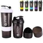 Shaker deportivo 3 en 1 para proteína – 550 ml con compartimentos