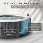 Greywood Deluxe 28441EH – jacuzzi inflable para 6 personas con cubierta eficiente y tratamiento de agua