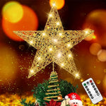 Estrella luminosa de 15 cm para árbol de Navidad – acrílica