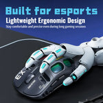 Mouse gamer inalámbrico tri-modo 8,000 DPI – RGB, 70 g y 5 botones programables