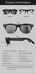 Lenovo – gafas inteligentes AI con Bluetooth, llamadas, música y control táctil
