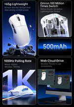 ATTACK SHARK V3 Pro – mouse gamer inalámbrico 25K DPI con base magnética