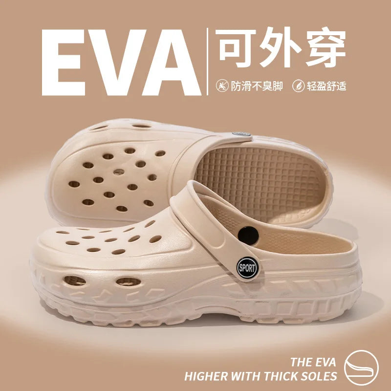 Zuecos EVA de plataforma para mujer – suaves para casa y playa