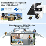 Cámara solar 8MP 4K 4G PTZ – doble lente, batería y detección PIR