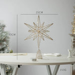 Estrella LED decorativa para árbol de Navidad – dorado y plateado