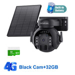 SHIWOJIA 5MP 3K – cámara solar 4G/WiFi PTZ con visión nocturna y detección PIR