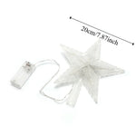 Estrella LED de 20 cm para árbol de Navidad – a pilas