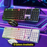 Combo teclado gamer retroiluminado + mouse USB – diseño ergonómico y sensación mecánica